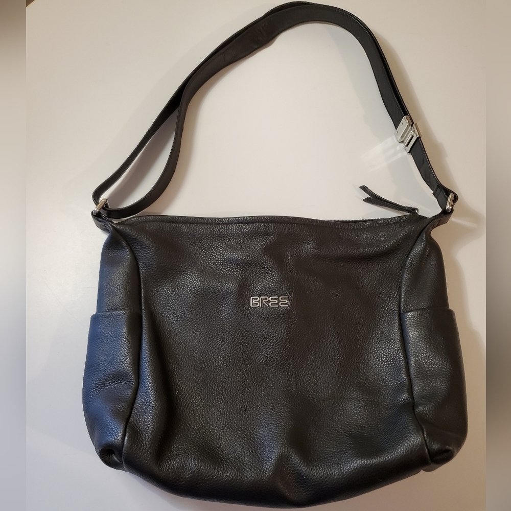 Bree Germany Black Leather Shoulder Bag